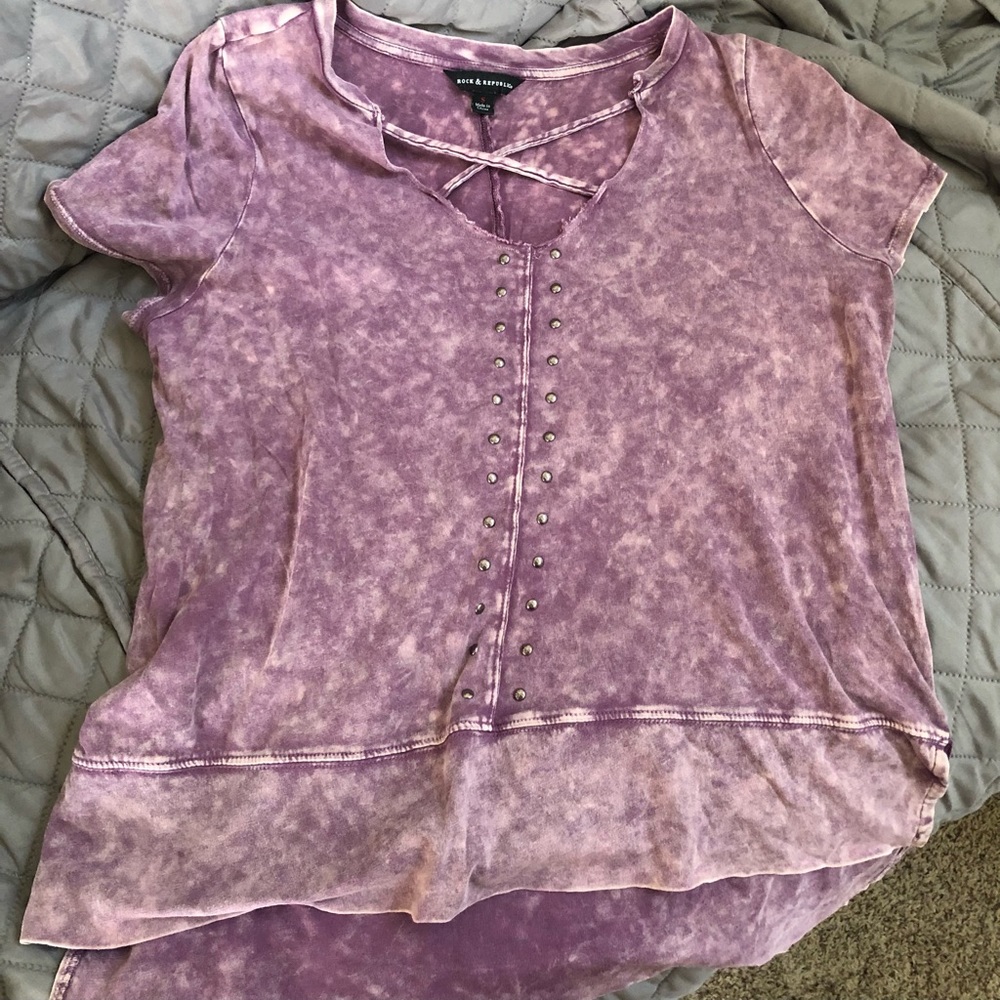 Rock & republic purple top size small